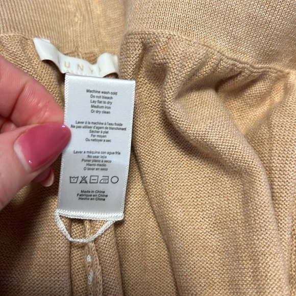 Lunya NWT Women’s Cozy Cotton Silk Relaxed Ankle Pant Lounge, Tan. Drawstring. M - Picture 9 of 13